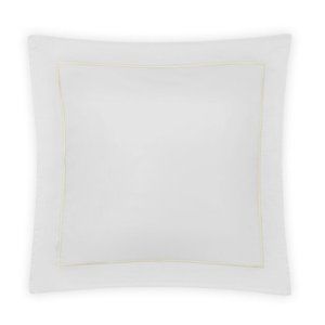 MERCURY ROW Marydel Hotel Satin Stitch White Euro Pillow Sham NEW NWT